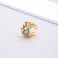 Shangjie OEM Anillo Últimos anillos abiertos ajustables Ajuste Hip Hop Diamante Anillo de cristal Joyería Colorido Cirón Rings con dedo chapado